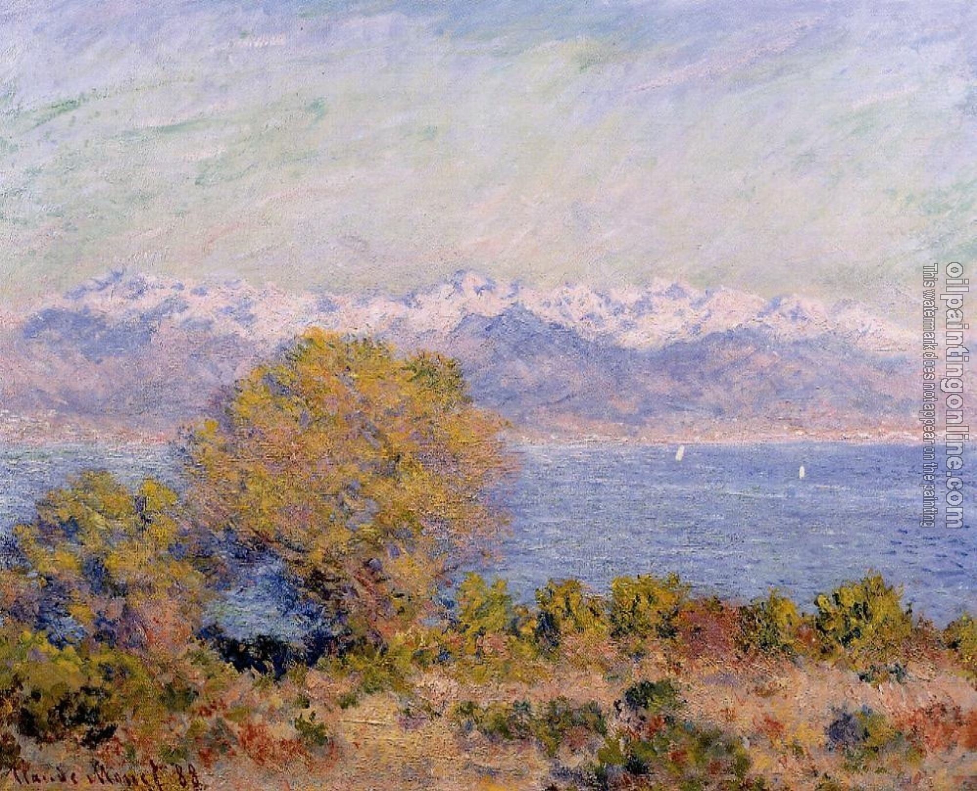 Monet, Claude Oscar - The Alps Seen from Cap d'Antibes
